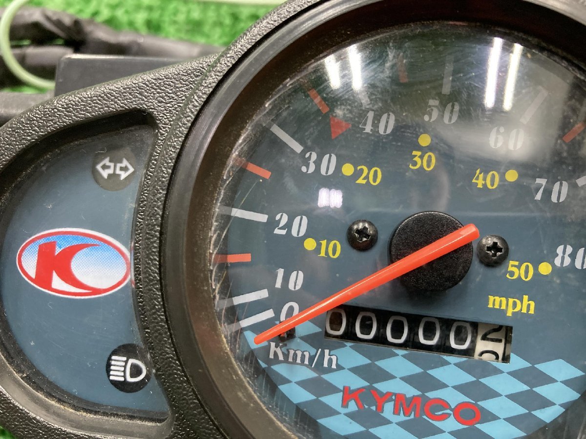 アジリティー50 スピードメーター キムコ 純正 中古 バイク 部品 低走行 修復素材に そのまま使える 車検 Genuine_スピードメーター