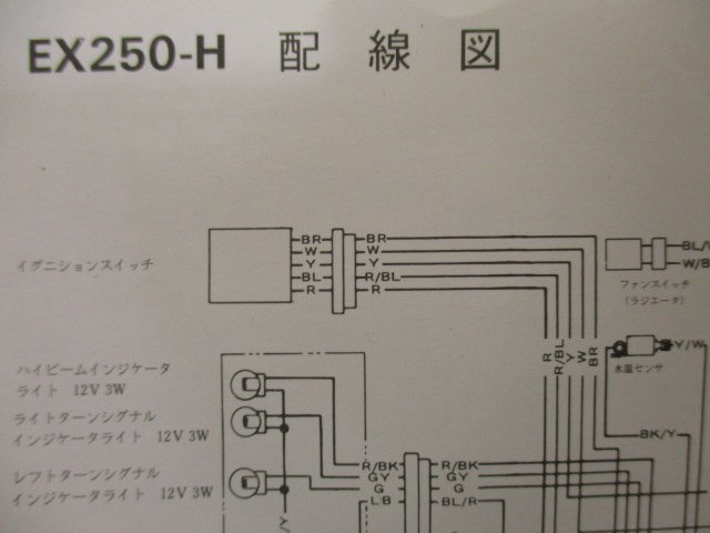 ZZ-R250 取扱説明書 1版 カワサキ 正規 中古 バイク 整備書 配線図有り EX250-H1 wG 車検 整備情報_99921-1353-01