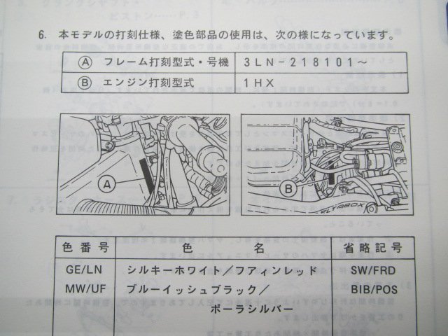 FZR250R パーツリスト ヤマハ 正規 中古 バイク 整備書 3LN1 3LN-218101～ EXUP HA 車検 パーツカタログ 整備書_193LN-010J1