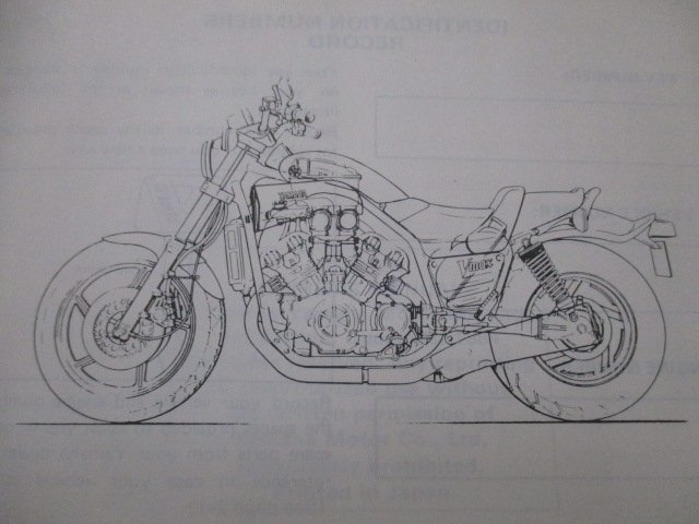 V-MAX 取扱説明書 1版 ヤマハ 正規 中古 バイク 整備書 配線図有り 英仏語版 VMX12N HX 車検 整備情報_取扱説明書