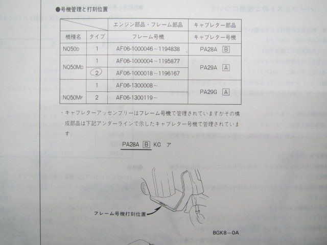 イブ パーツリスト 4版 ホンダ 正規 中古 バイク 整備書 NQ50 M AF06-100 130 pQ 車検 パーツカタログ 整備書_11GK8DJ4