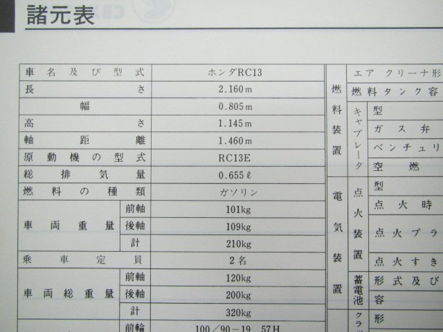 CBX650カスタム サービスマニュアル ホンダ 正規 中古 バイク 整備書 RC13-100 Gw 車検 整備情報_60ME500