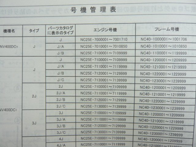 シャドウスラッシャー400 パーツリスト 6版 ホンダ 正規 中古 バイク 整備書 NV400DC NC40-100～150 xx 車検 パーツカタログ_11MCLYJ6