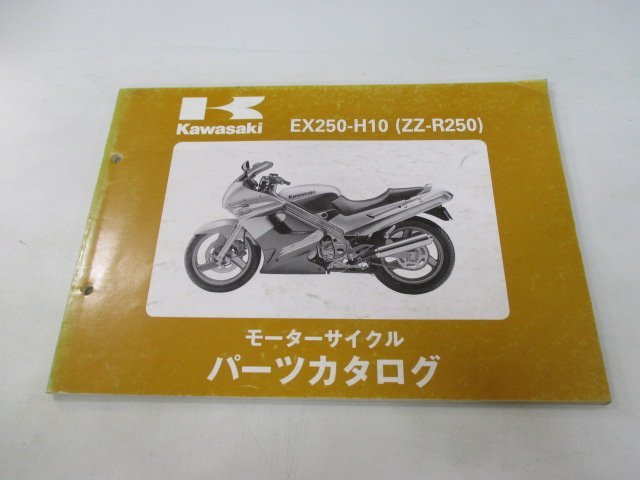 ZZ-R250 パーツリスト カワサキ 正規 中古 バイク 整備書 ’99 EX250-H10 qR 車検 パーツカタログ 整備書_お届け商品は写真に写っている物で全てです