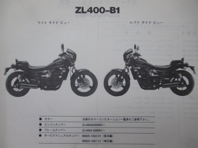 エリミネーター400SE パーツリスト カワサキ 正規 中古 バイク 整備書 ZL400-B1 B2 ZL400AE ZL400A Eliminator400SE zy_パーツリスト