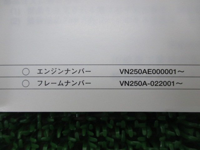 エリミネーター250V パーツリスト カワサキ 正規 中古 バイク 整備書 VN250-C1 VN250AE ELIMINATOR250V VN250A QJ 車検 パーツカタログ_99908-1076-01