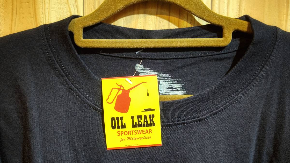 オイルリーク（Oil Leak）・Lサイズ・バイカー系ロングＴシャツ・新品・入荷・黒・激安超特価・④_画像8