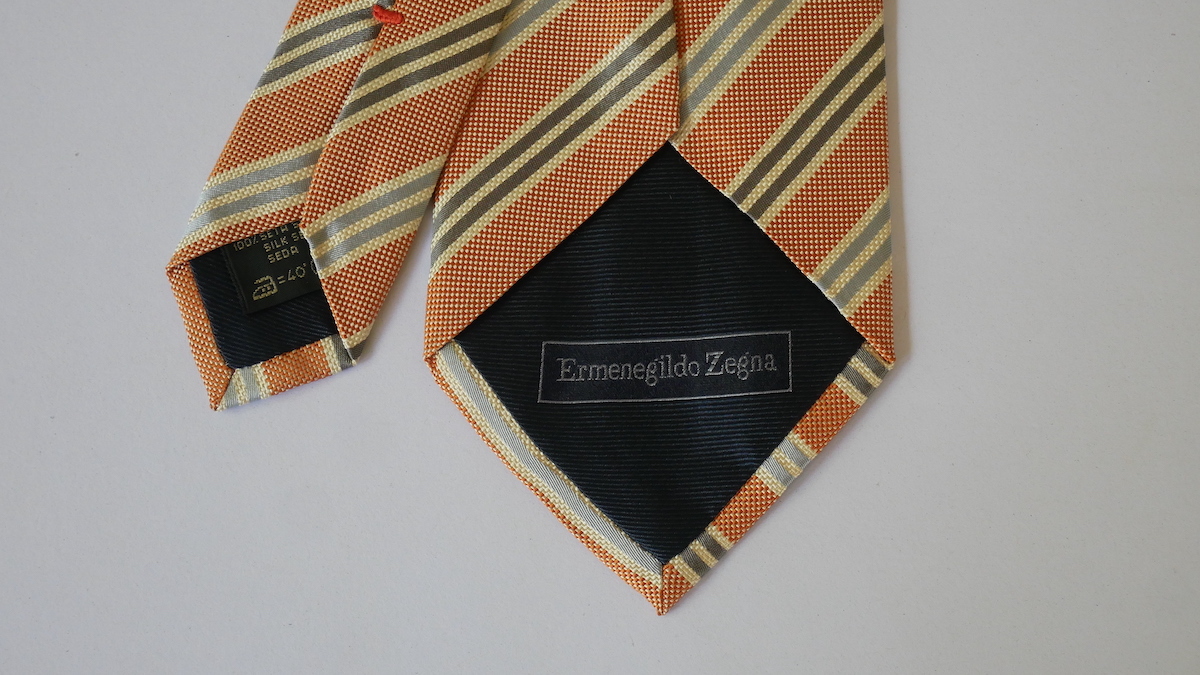 未使用に近い【ERMENEGILDO ZEGNA エルメネジルドゼニア】USED ブランドネクタイ/m63-G5-6-10の画像5