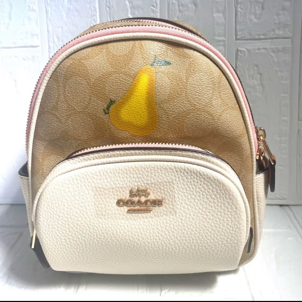 【新品未使用】COACH ミニリュック バックパック シグネチャー キャンバス ピア コーチ リュック