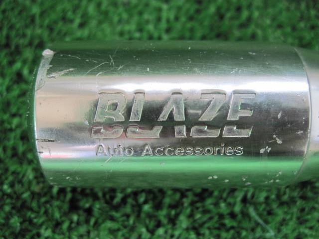 BLAZE 社外 メッキ シフトノブ 長さ 8cm 直径 32φ 穴径 17mm 中古 aw863_画像2