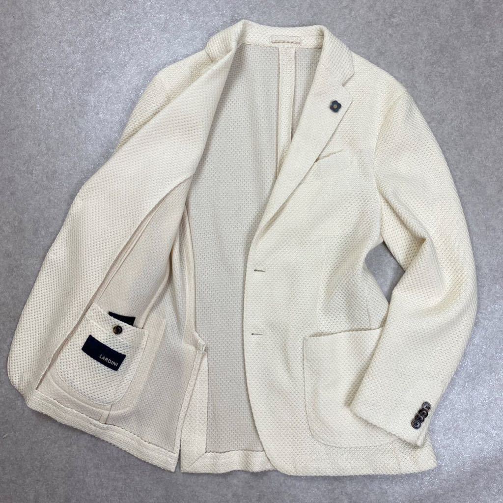 美品 LARDINI ラルディーニ テーラードジャケット ブートニエール