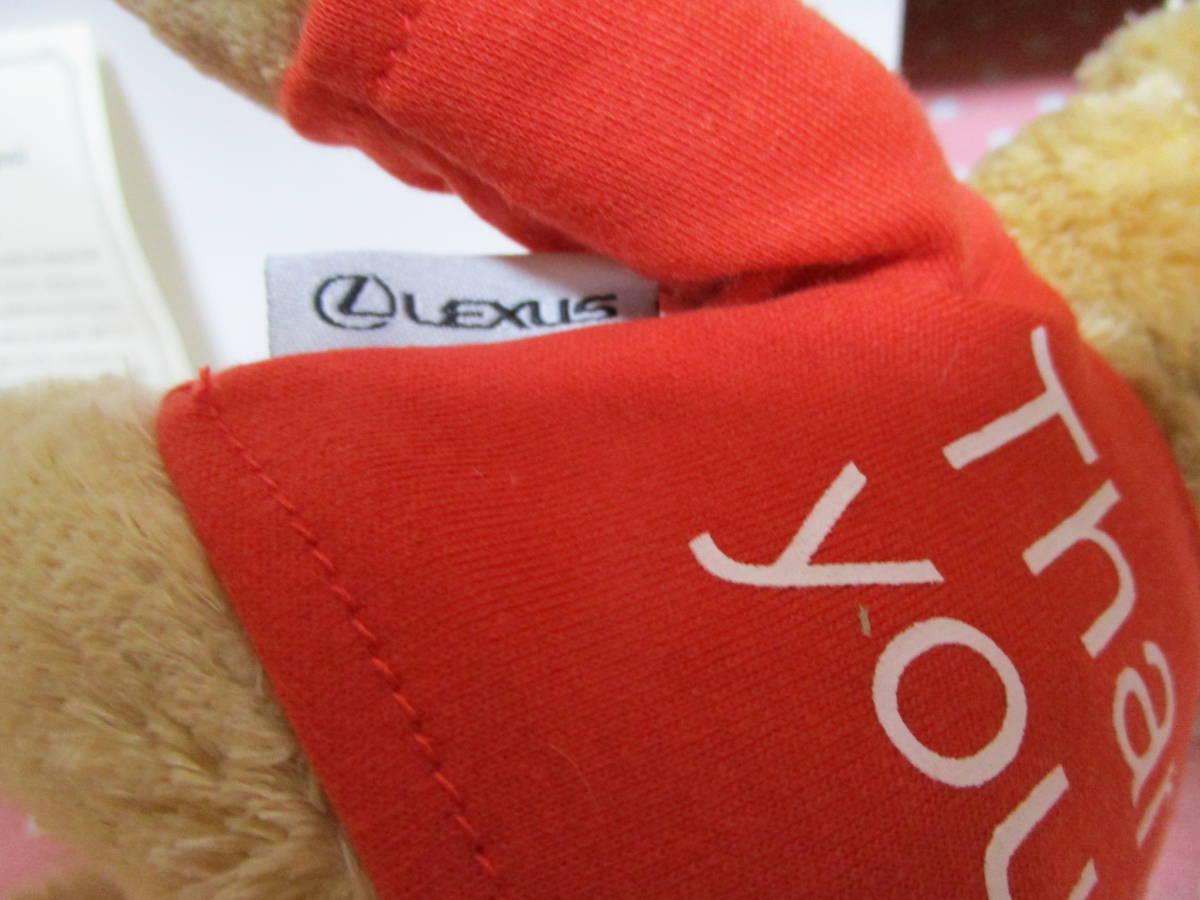 未使用 かわいい プレゼント サンキュー ハート 赤 LEXUS レクサス テディベア 純正 正規品 非売品 くま ぬいぐるみ 感謝 _画像6