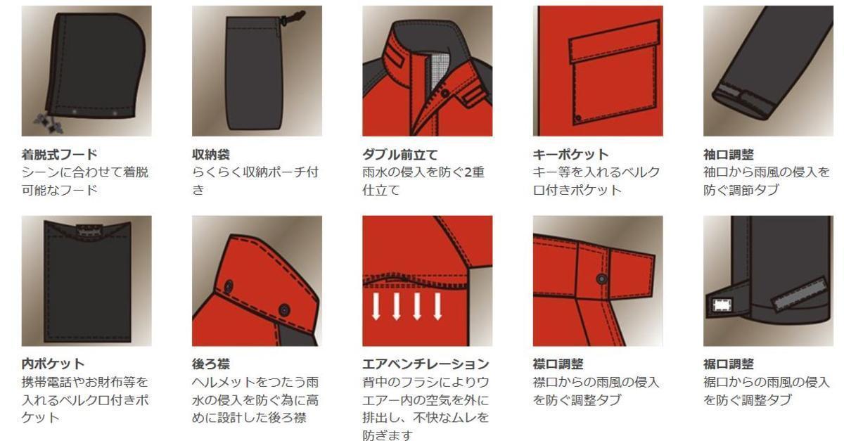  Yamaha ( wise gear )# Cyber Tec s rainwear YAR27-IS [ red / black ]L size rainsuit removal and re-installation type hood & storage sack attaching new goods 