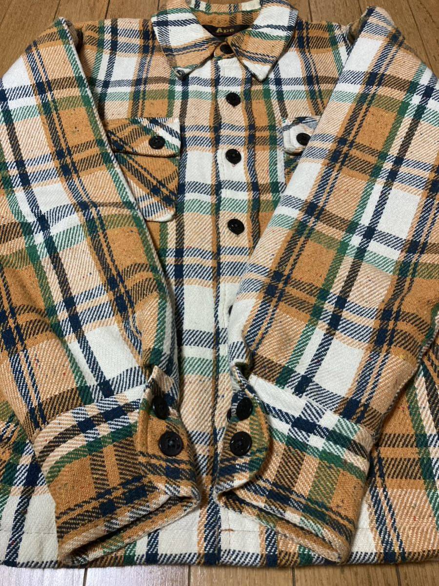初期 APE CPO ジャケット M チェック ラブジェネ ネルシャツ 90s 初期 APE CPO ジャケット M チェック ラブジェネ ネルシャツ 90s
