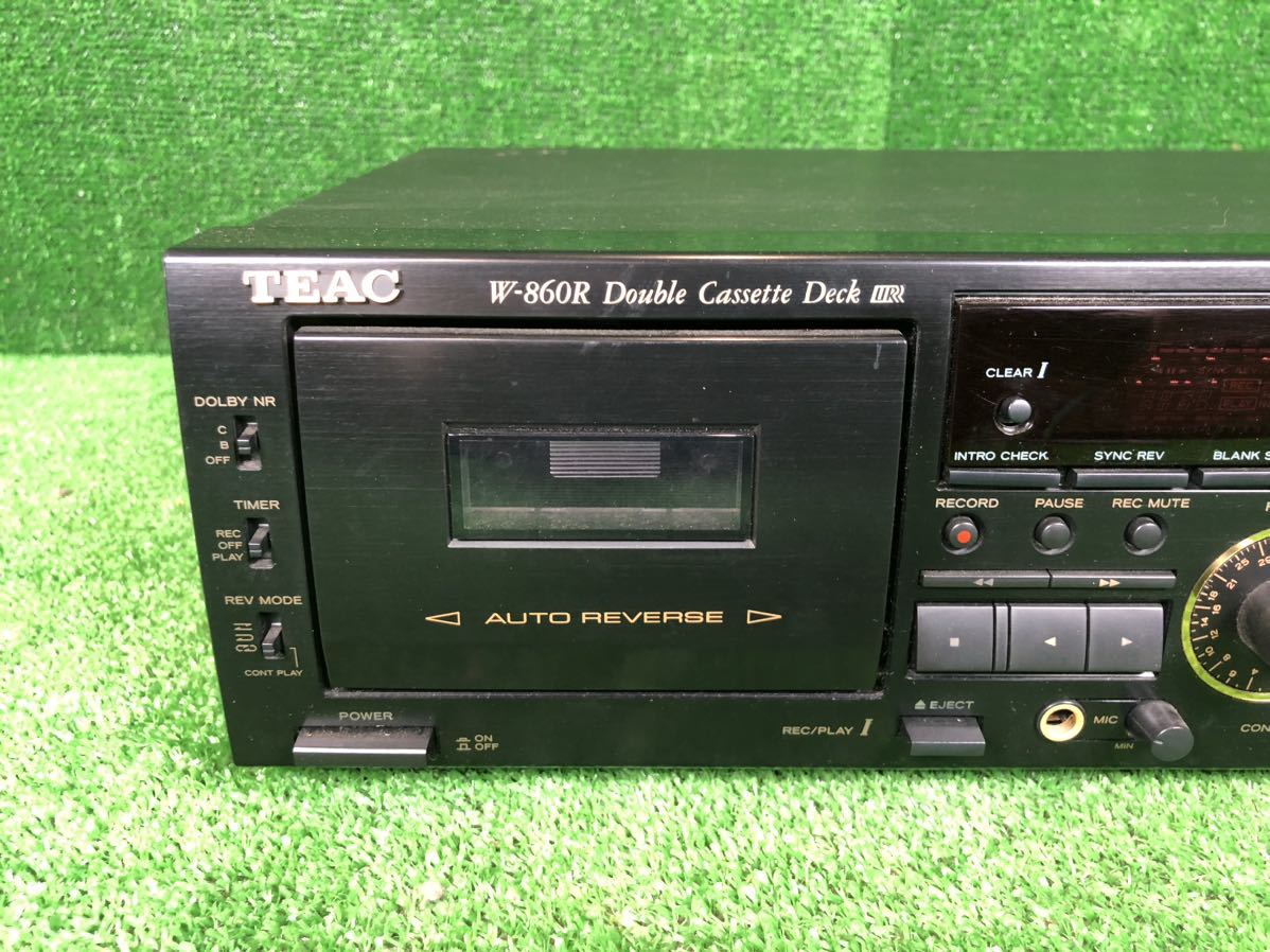3-301】TEAC W-860R Auto Reverse Pitch Control Double Cassette Tape Deck ピッチコントロール塔載 ダブルカセット デッキ_画像2