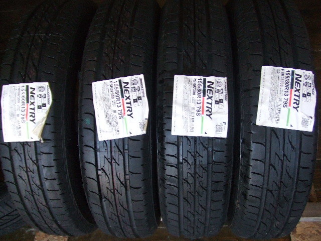 新品運費★155/80 R 13★普利司通NEXTRY 4件＃122 原文:新品　送料安★155/80R13★ブリジストン NEXTRY ４本　#122