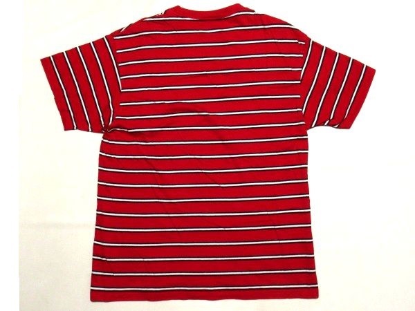 美品 19SS Carhartt WIP S/S Houston Pocket T-Shirt Mサイズ ボーダー ポケット Tシャツ Cardinal カーハート ワークインプログレスの画像3