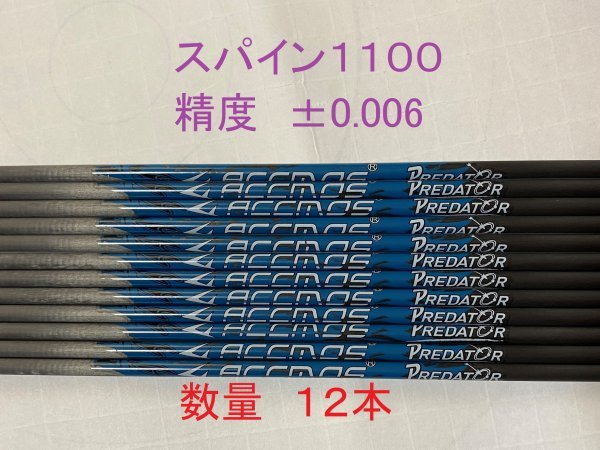 【送料無料（離島含む）未使用　国内発送】カーボンシャフト　12本　スパイン1100　81.3ｃｍ　ノック付　アーチェリー