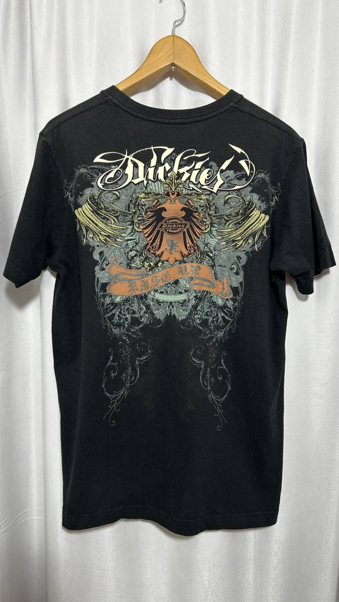 DICKIES ディッキーズ　プリントTシャツ　M size バックプリント　US古着　ブラック_画像4