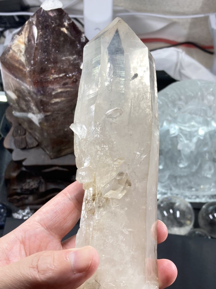 インド マニハール産 ヒマラヤ水晶 約1.1kg 磨き無し 原石 0718