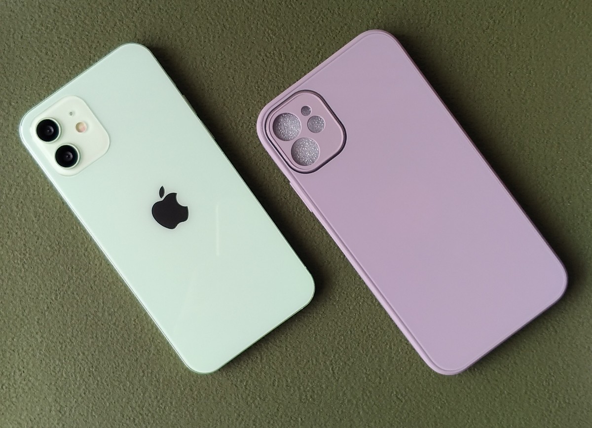 iPhone 11 用　ケース　紫　背面ガラス　在庫処分_画像2