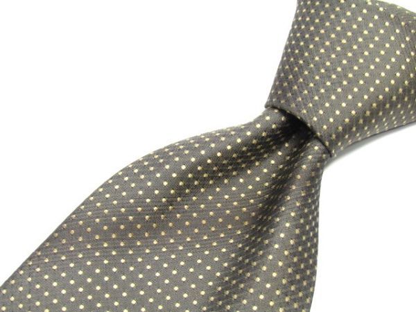 DKNY tie(ダナ・キャラン・ニューヨーク)　シルクネクタイ　ドット柄　USA製　840025C497R14_画像1