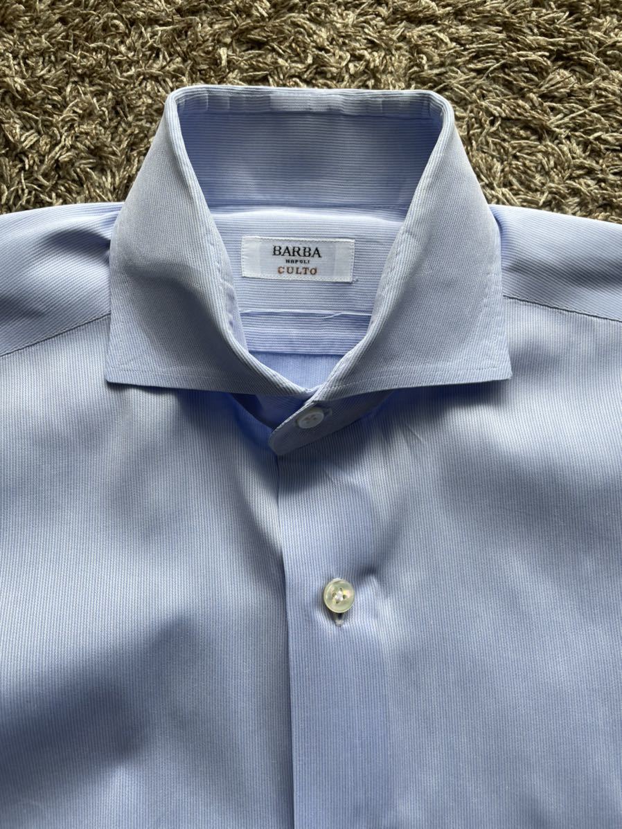 BARBA CULTO バルバ ドレスシャツ長袖シャツ ナポリ 39 15 1/2