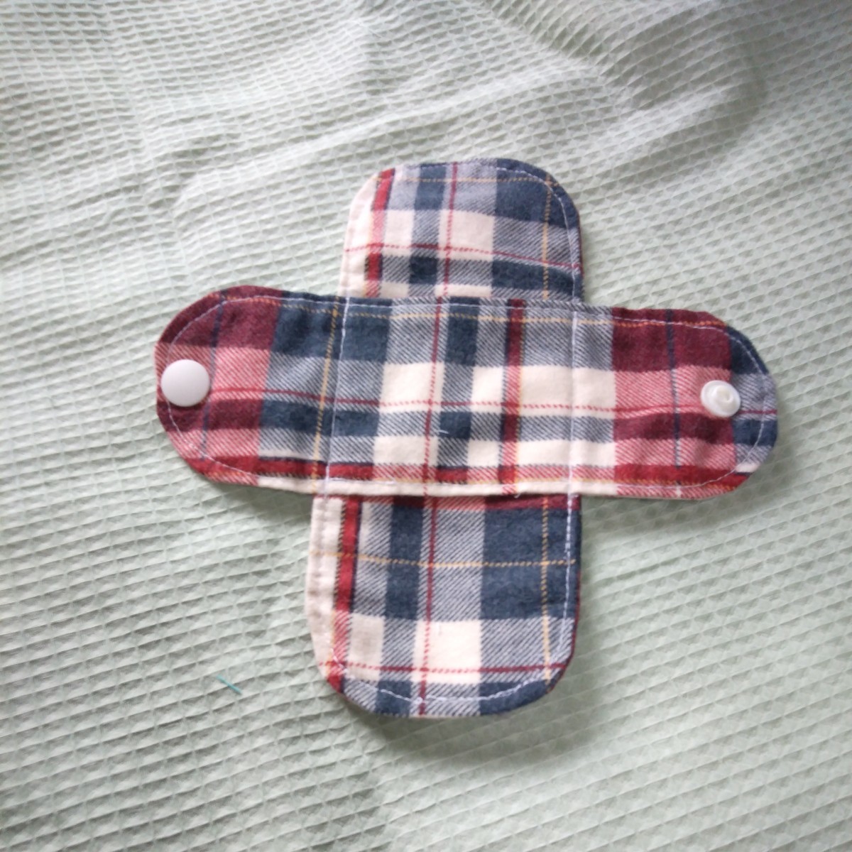  liner hand made 2 sheets approximately 7×7,5cm about nappy thin cotton check pattern 