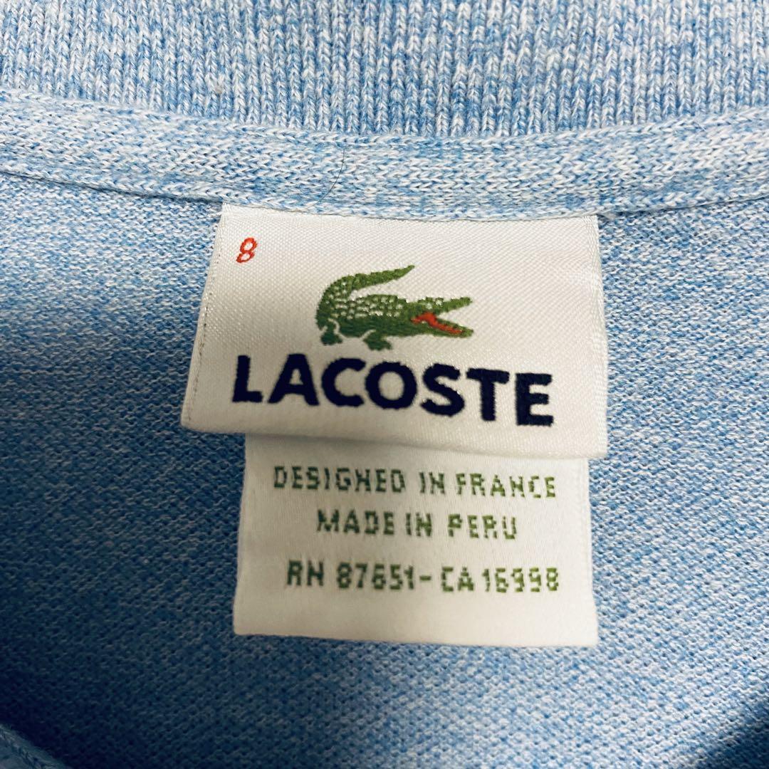 LACOSTE ラコステ　ポロシャツ　ワンポイント刺繍ロゴ　海外輸入　一点物　人気　定番デザイン　ゆったり　オーバーサイズ　おしゃれ
