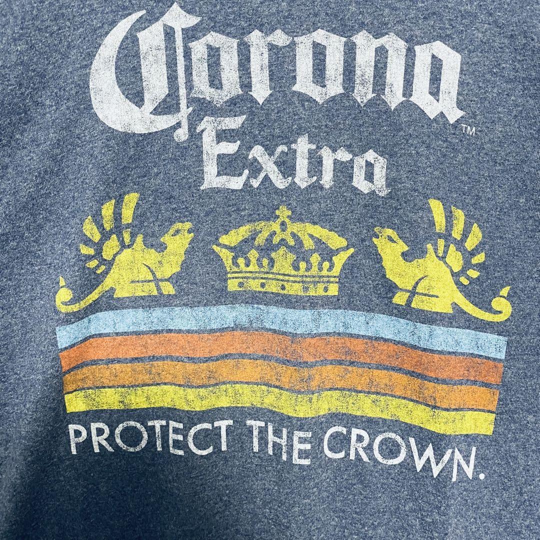 【入手困難】CORONA コロナビール　Tシャツ　2XLサイズ　センターロゴ　ビッグロゴ　海外輸入　企業　会社　一点物 ゆったり　レア　半袖