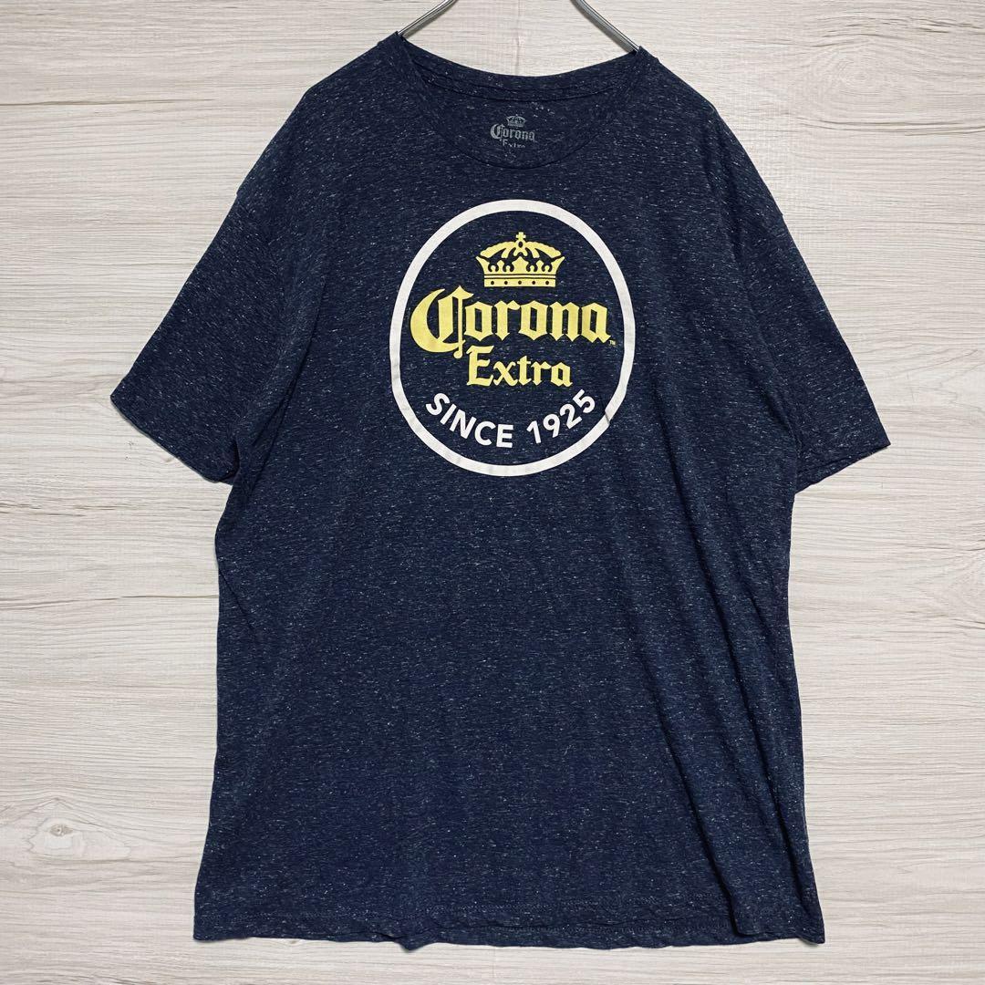 【入手困難】CORONA コロナビール　Tシャツ　2XLサイズ　センターロゴ ビッグロゴ　海外輸入　企業　会社　一点物 ゆったり　レア　半袖
