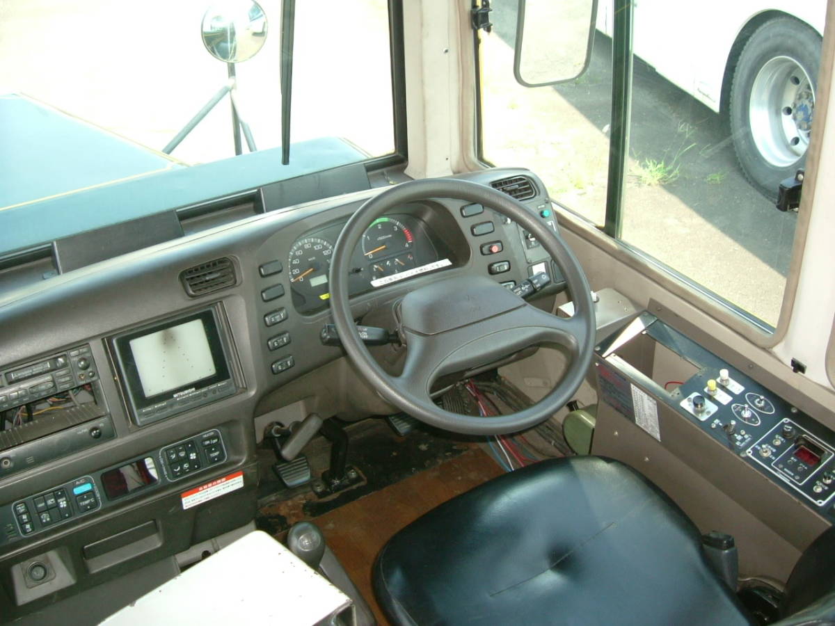*13 year Mitsubishi Rosa retro bonnet bus rear double doors NOx,PM conform rare car 