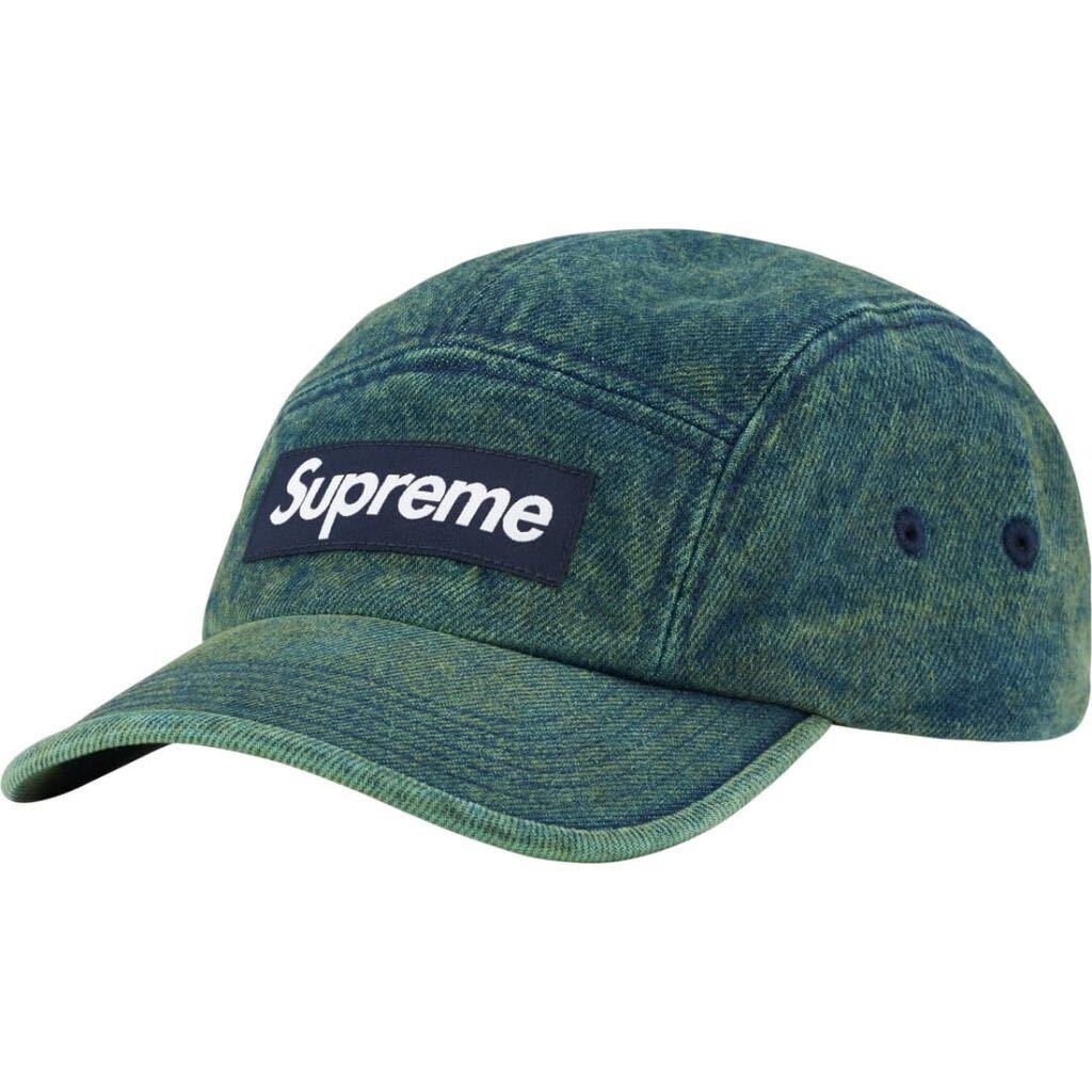 送料無料 緑 Supreme Denim Camp Cap Overdyed Green シュプリーム デニム キャンプ キャップ グリーン 23SS  Box Logo ボックスロゴ 新品