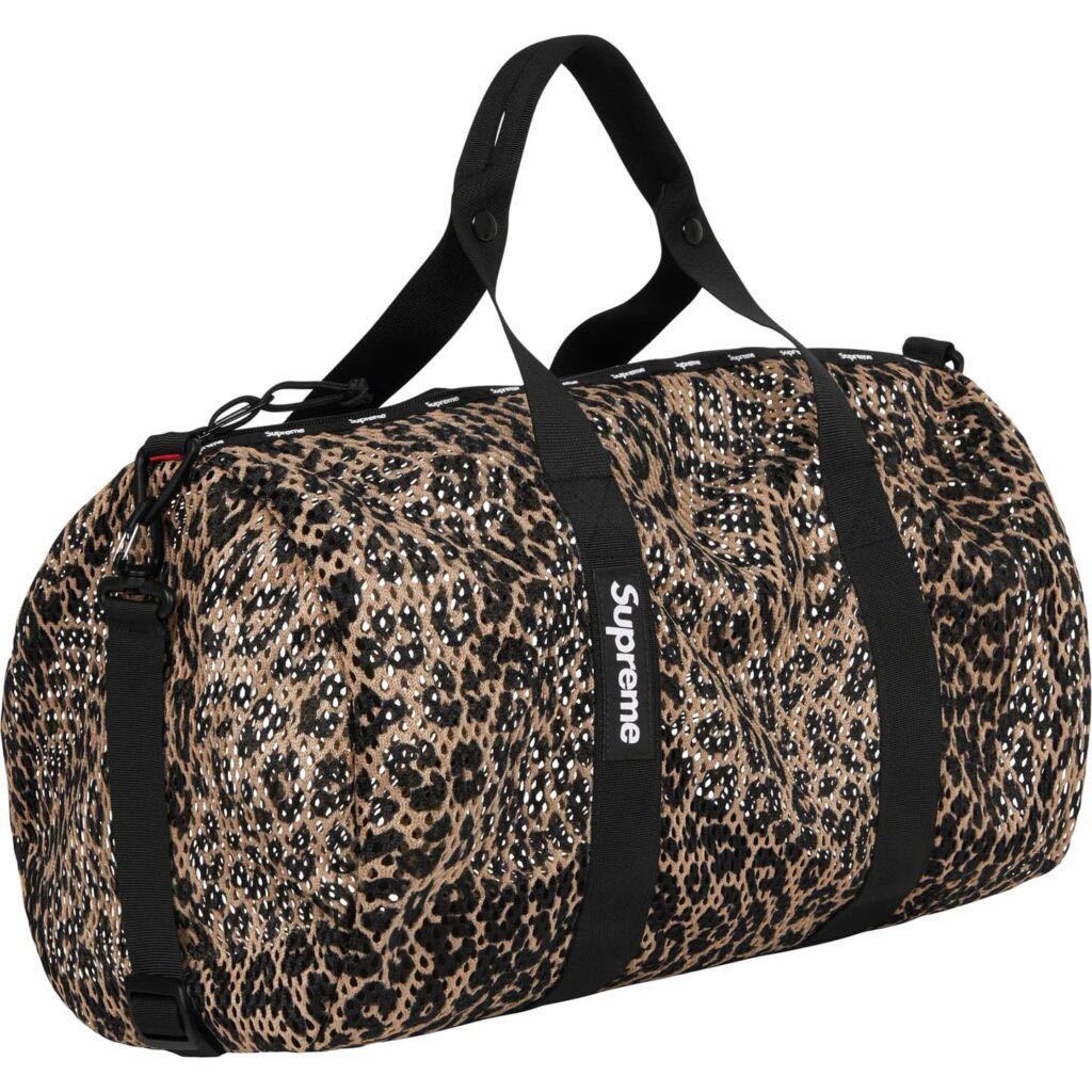 送料無料 レオパード Supreme Mesh Duffle Bag Leopard 23SS シュプリーム メッシュ ダッフルバッグ ヒョウ柄 box logo ボックスロゴ 新品