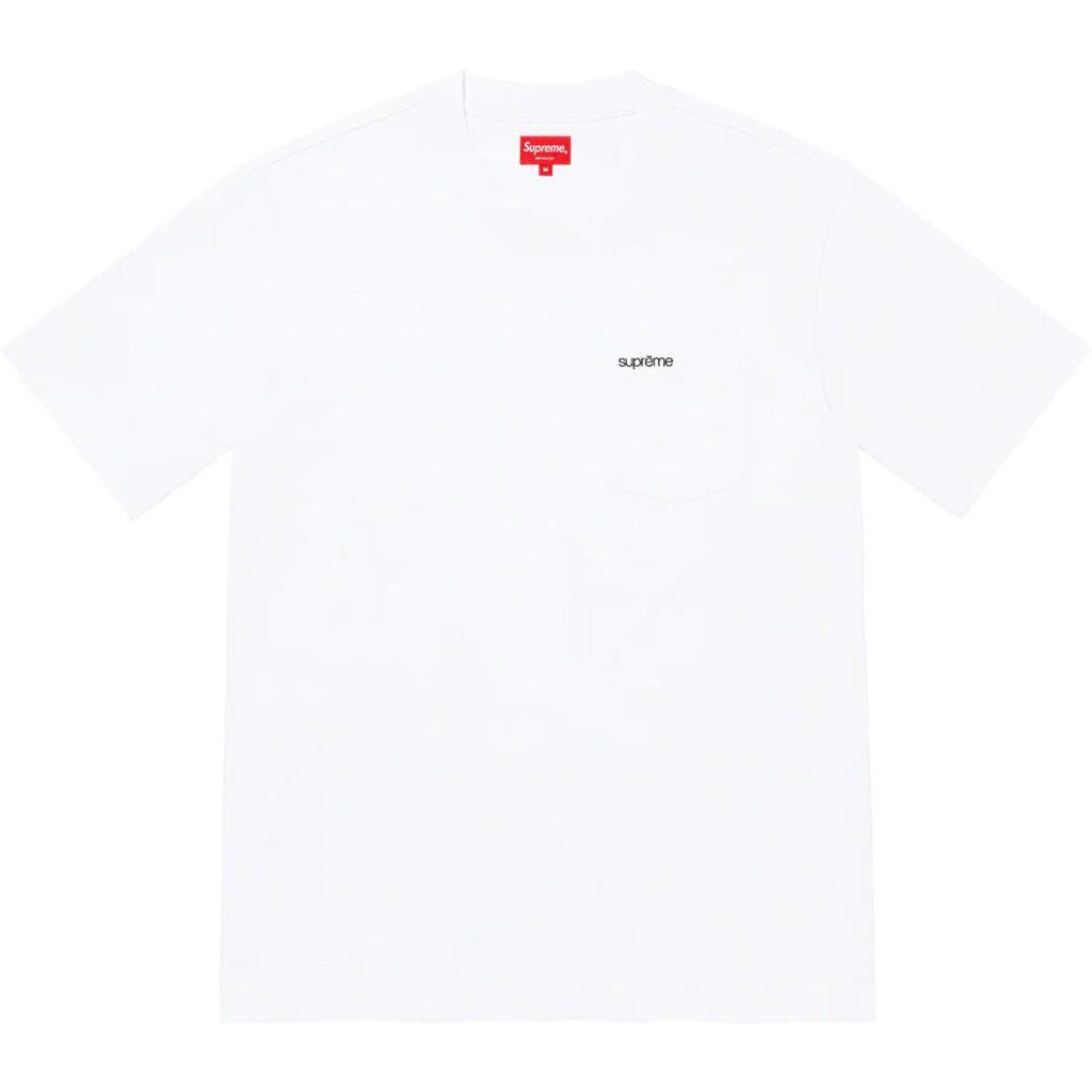 送料無料 L 白 Supreme S/S Pocket Tee Classic Logo White 23SS シュプリーム ポケT ポケット Tシャツ ホワイト Box Logo ステッカー 新品