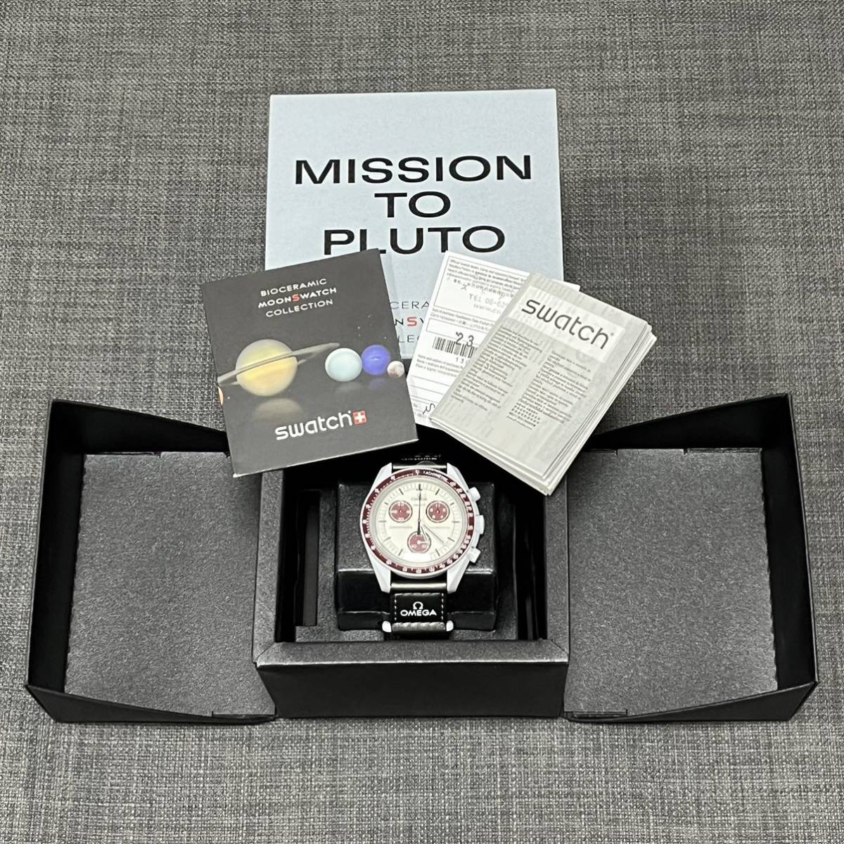 送料無料 Swatch Omega Bioceramic Moonswatch Mission to Pluto Speedmasterスウォッチ オメガ スピードマスター プルート 冥王星 新品