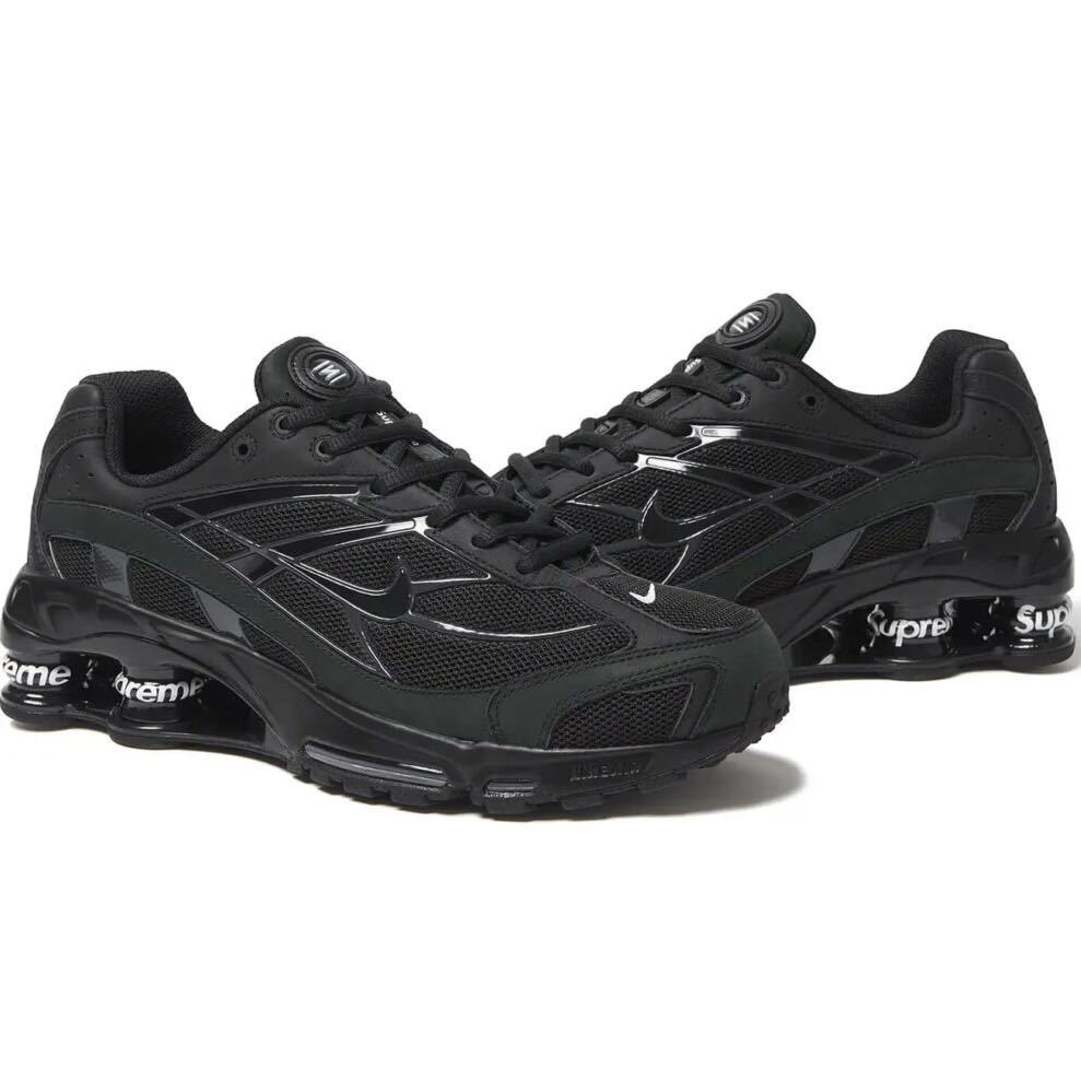 送料無料 27cm 黒 Supreme Nike Shox Ride 2 Black シュプリーム ナイキ ショックスライド2 ブラック US9 AF1 ボックスロゴ box logo 新品の画像1