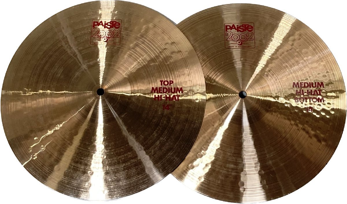 Yahoo!オークション PAISTE 2002 MEDIUM HIHAT Top&Bottom 14インチ...