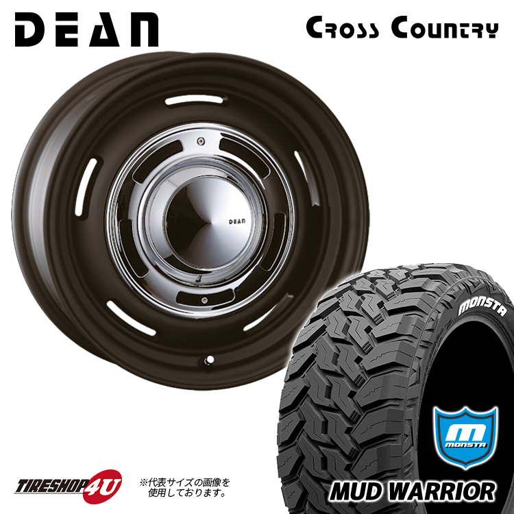 4本セット DEAN ディーン クロスカントリー ブラック 16x6.5J 5/114.3 5/127 15/32 MONSTA モンスタ マッドウォーリア M/T 235/70R16_画像1