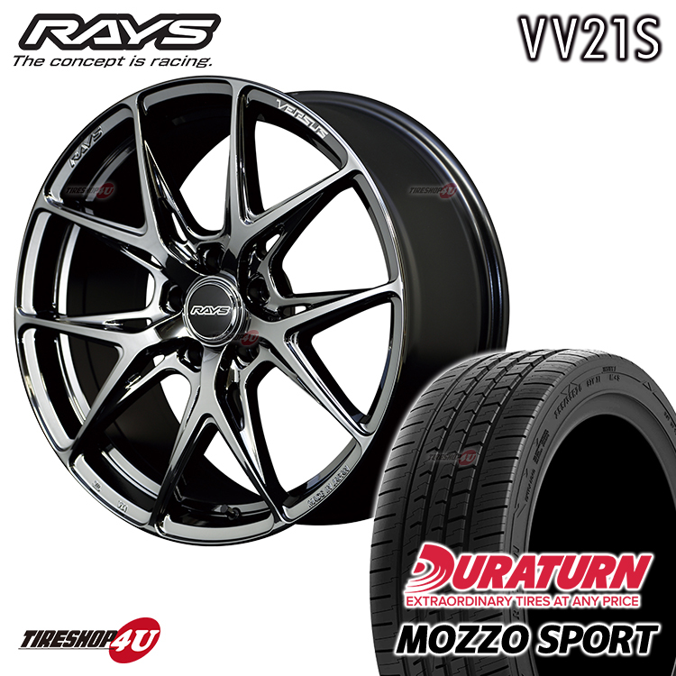 4本セット RAYS VERSUS VV21S 19x8.5J 5/114.3 +36 +45 YNJ ブラック MOZZO SPORT 245/45R19 アルファード ハリアー_画像1