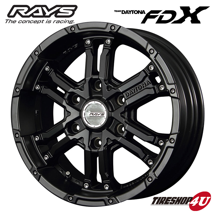 4本セット RAYS DAYTONA FDX 16x6.5J 6/139.7 +38 SB セミグロスブラック TOYO H30 215/65R16 109/107R ハイエース 200系 バン_画像2