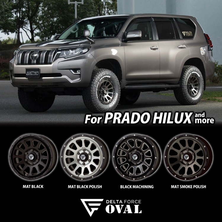 4本セット DELTAFORCE OVAL 17x8J 6/139.7+20 MB BFGoodrich TRAIL-TERRAIN T/A 285/70R17 ホワイトレター FJクルーザー_画像3