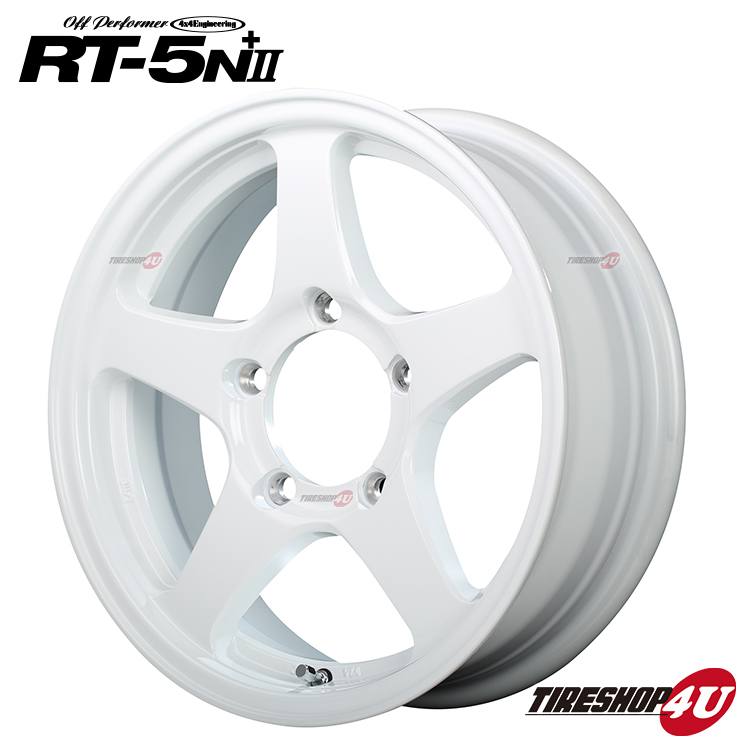 4本セット オフパフォーマー RT-5N+II 16x5.5J 5/139.7 +22 ホワイト MUDSTAR マッドスター RADIAL M/T 215/70R16 ジムニー JB64 JB23_画像2