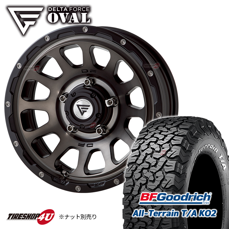 4本セット デルタフォース オーバル OVAL 16x5.5J 5/139.7 +20 MSP BFグッドリッチ オールテレーン KO2 215/70R16 WL ジムニー JB64 JB23_画像1