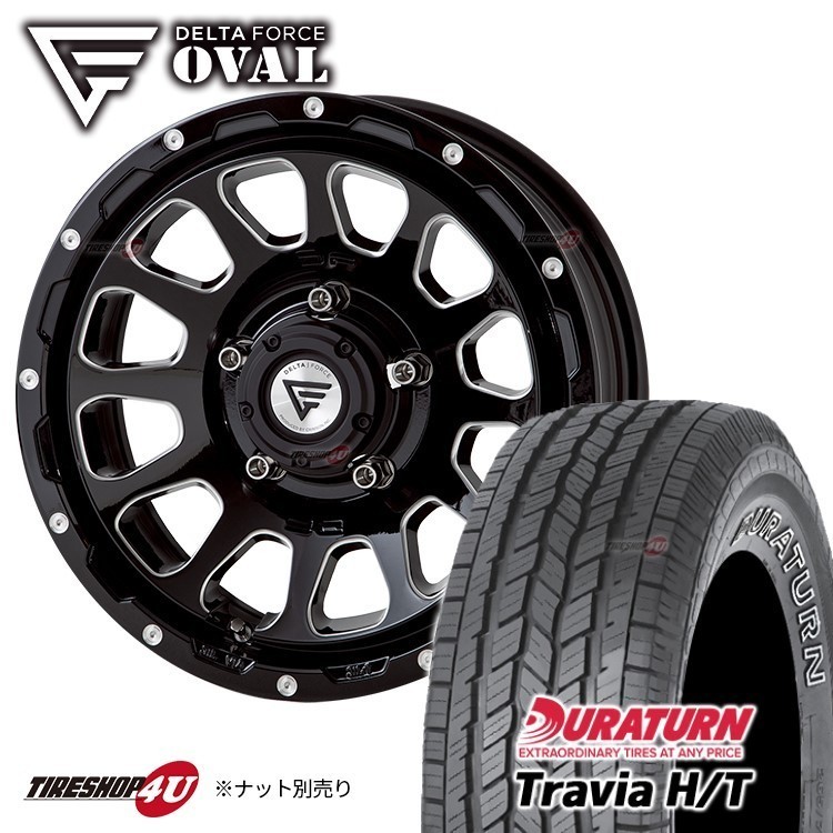 4本セット デルタフォース オーバル OVAL 16x6.0J 5/139.7 -5 BSM デュラターン トラヴィア TRAVIA H/T 215/70R16 WL ジムニーシエラ_画像1