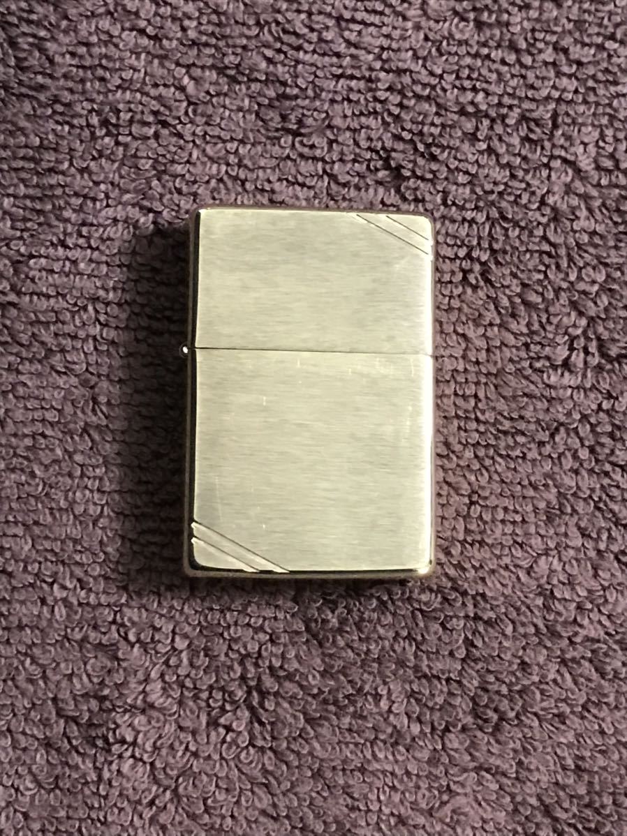 ZIPPO ジッポー オイルライター ソリッドブラス solid brass 1993年製 中古品 1937レプリカ replica ダイアゴナルライン_画像2