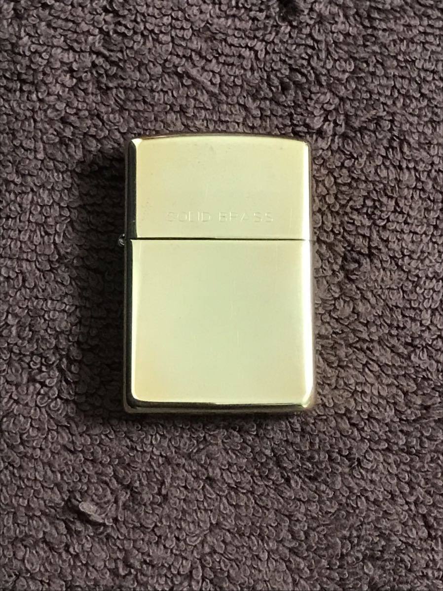ZIPPO ジッポーライター ジッポー オイルライター ソリッドブラス solid brass 1996年製　未使用品　金色　ゴールド