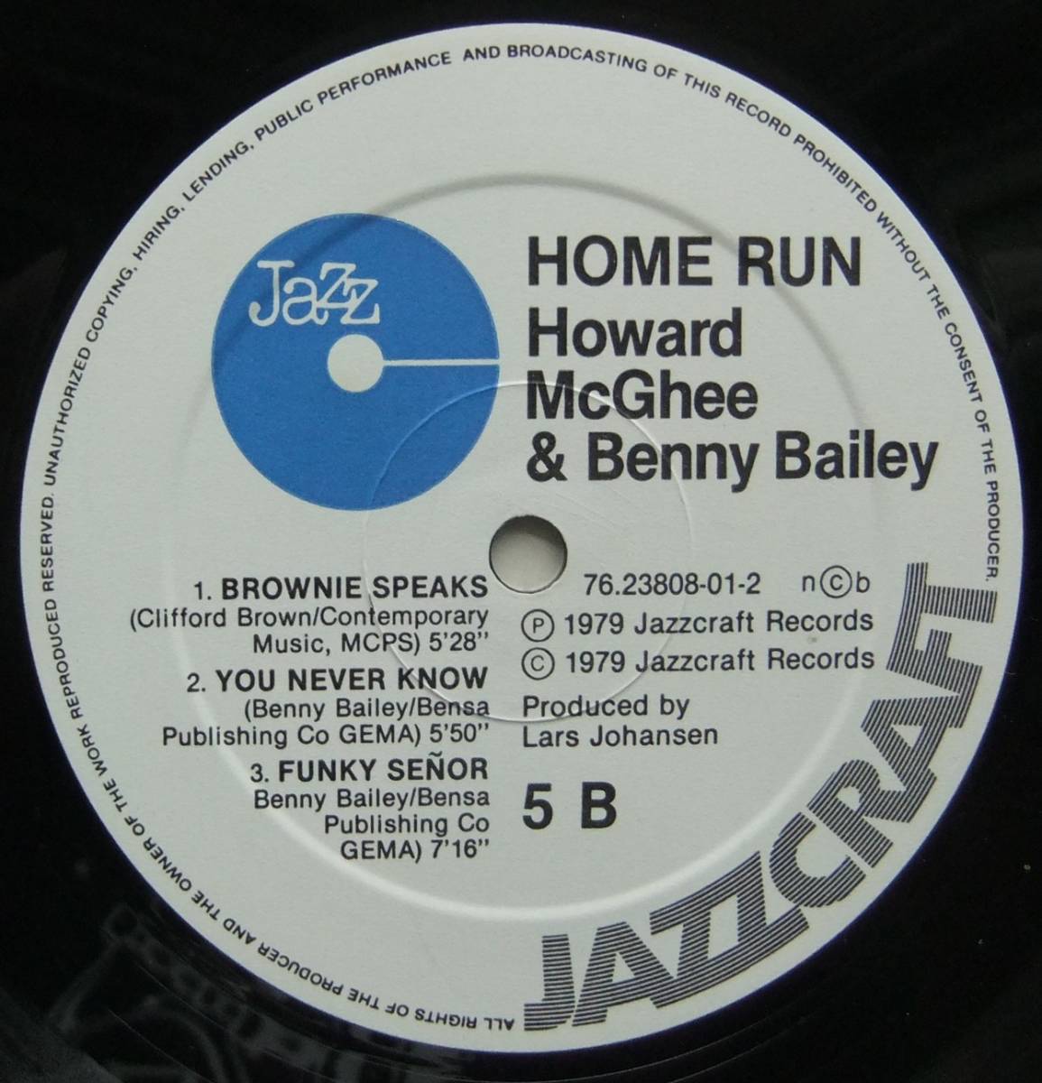 ◆ HOWARD McGHEE & BENNY BAILEY / Home Run ◆ Jazzcraft 5 ◆の画像4