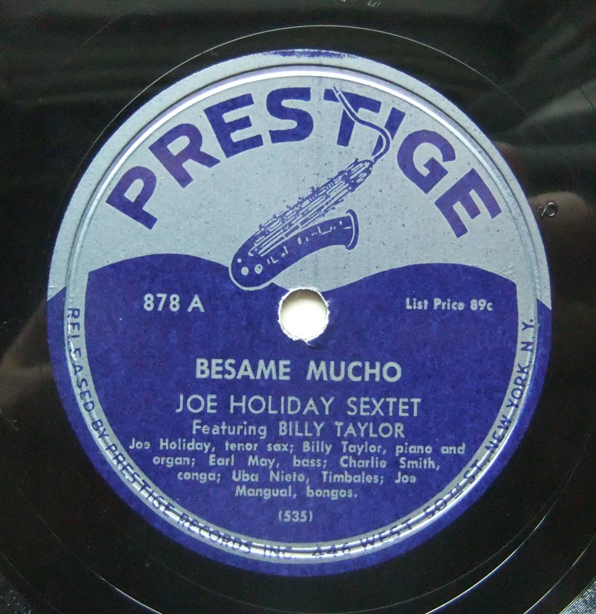 * JOE HOLIDAY Sextet / Besame Musho / Fiesta * Prestige 878 (78rpm SP) *