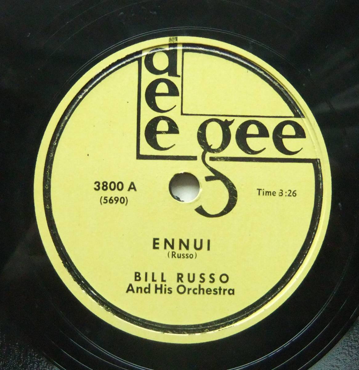 ◆ BILL RUSSO - SHELBY DAVIS / Ennui / S'Posin ◆ Dee Gee 3800 (78rpm SP) ◆_画像1